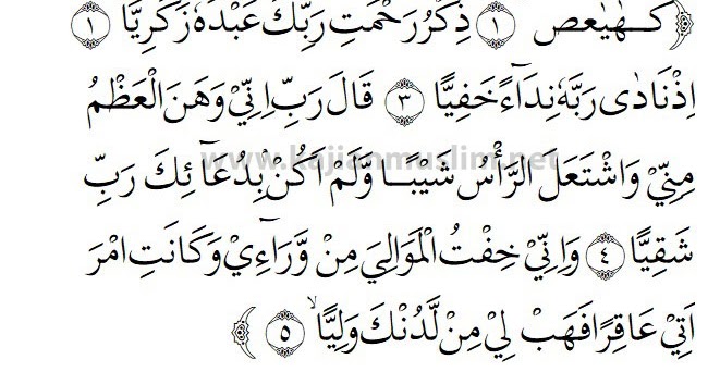 Detail Doa Surat Maryam Nomer 47