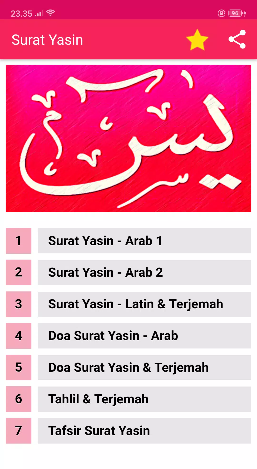 Detail Doa Surat Yasin Nomer 52