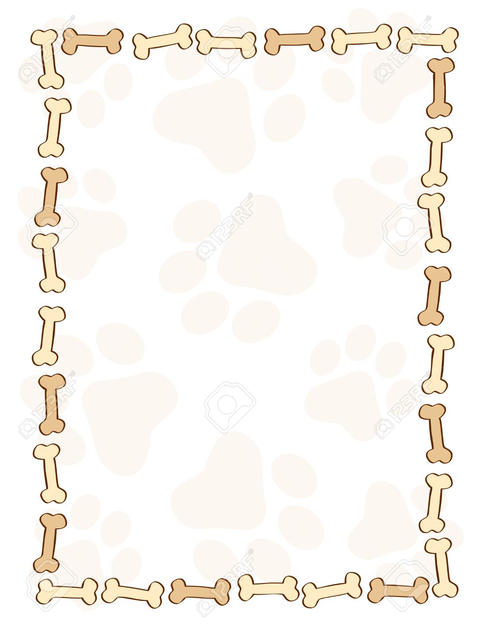 Detail Dog Bone Border Clipart Nomer 3