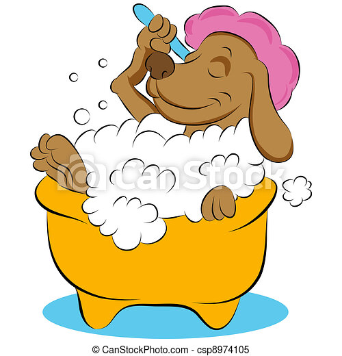 Detail Dog In Bathtub Clipart Nomer 22