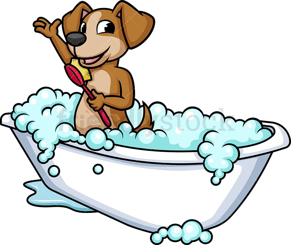 Detail Dog In Bathtub Clipart Nomer 5