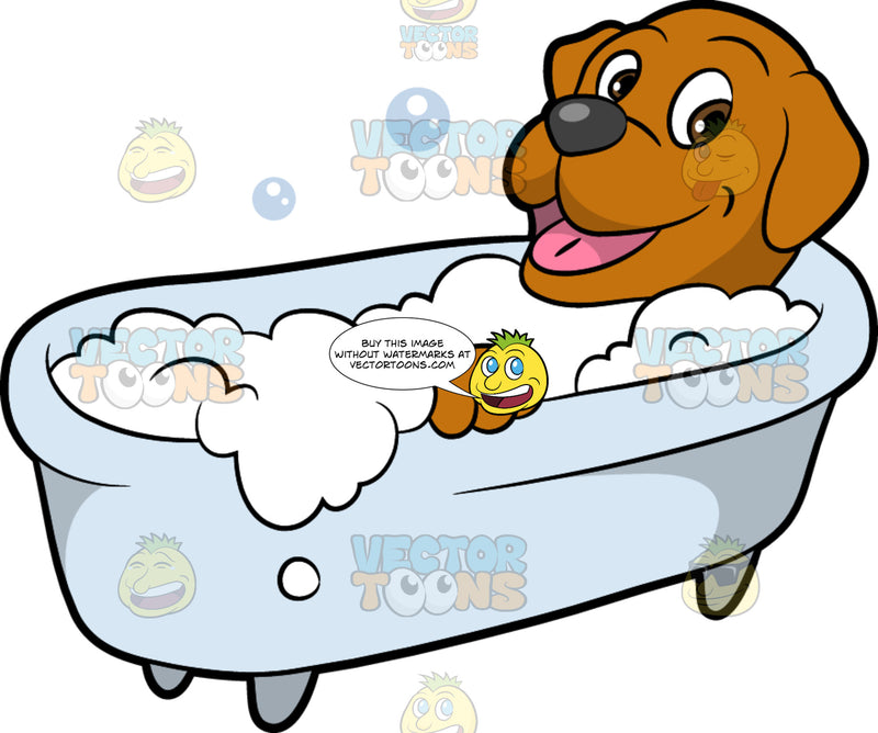 Detail Dog In Bathtub Clipart Nomer 37