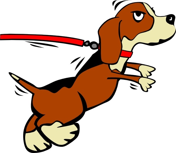 Detail Dog On A Leash Clipart Nomer 5