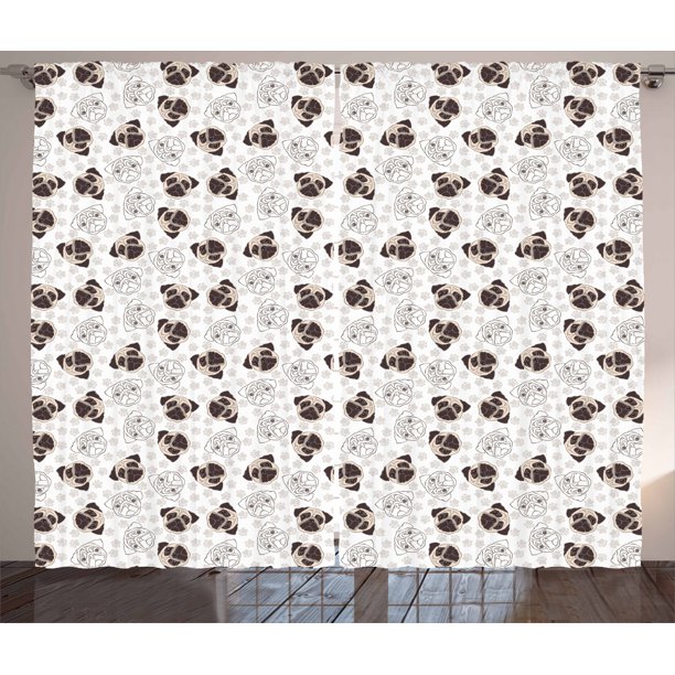 Detail Dog Paw Print Curtains Nomer 13