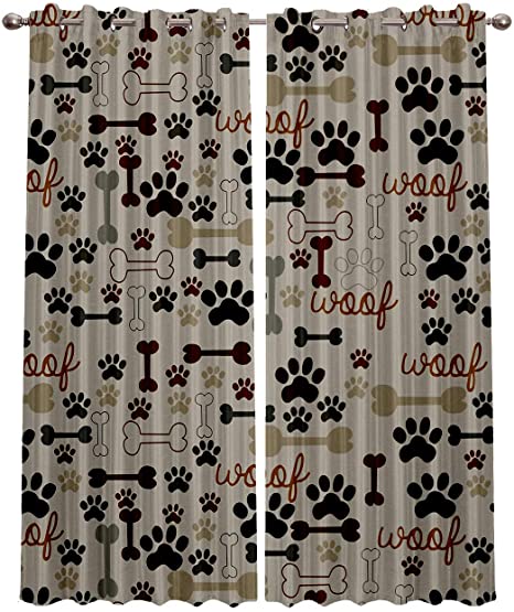 Detail Dog Paw Print Curtains Nomer 22