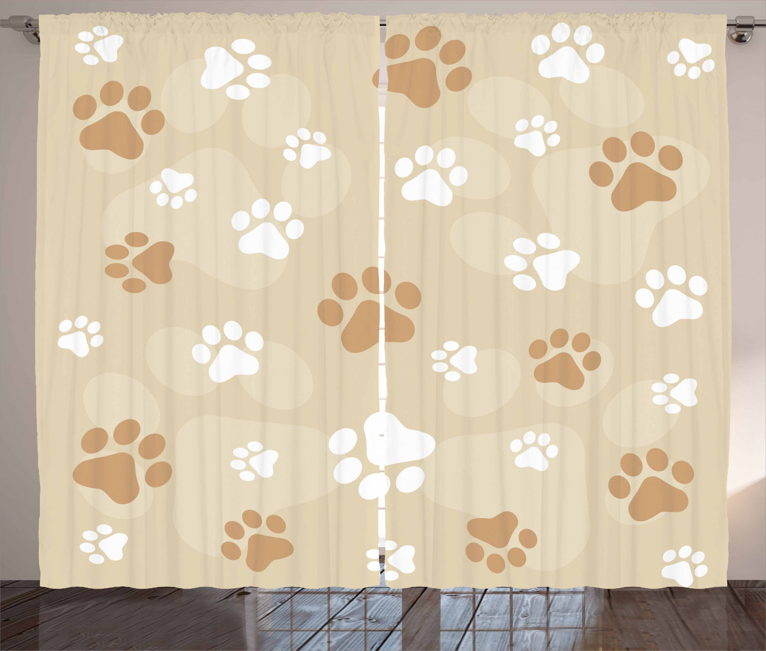 Detail Dog Paw Print Curtains Nomer 25