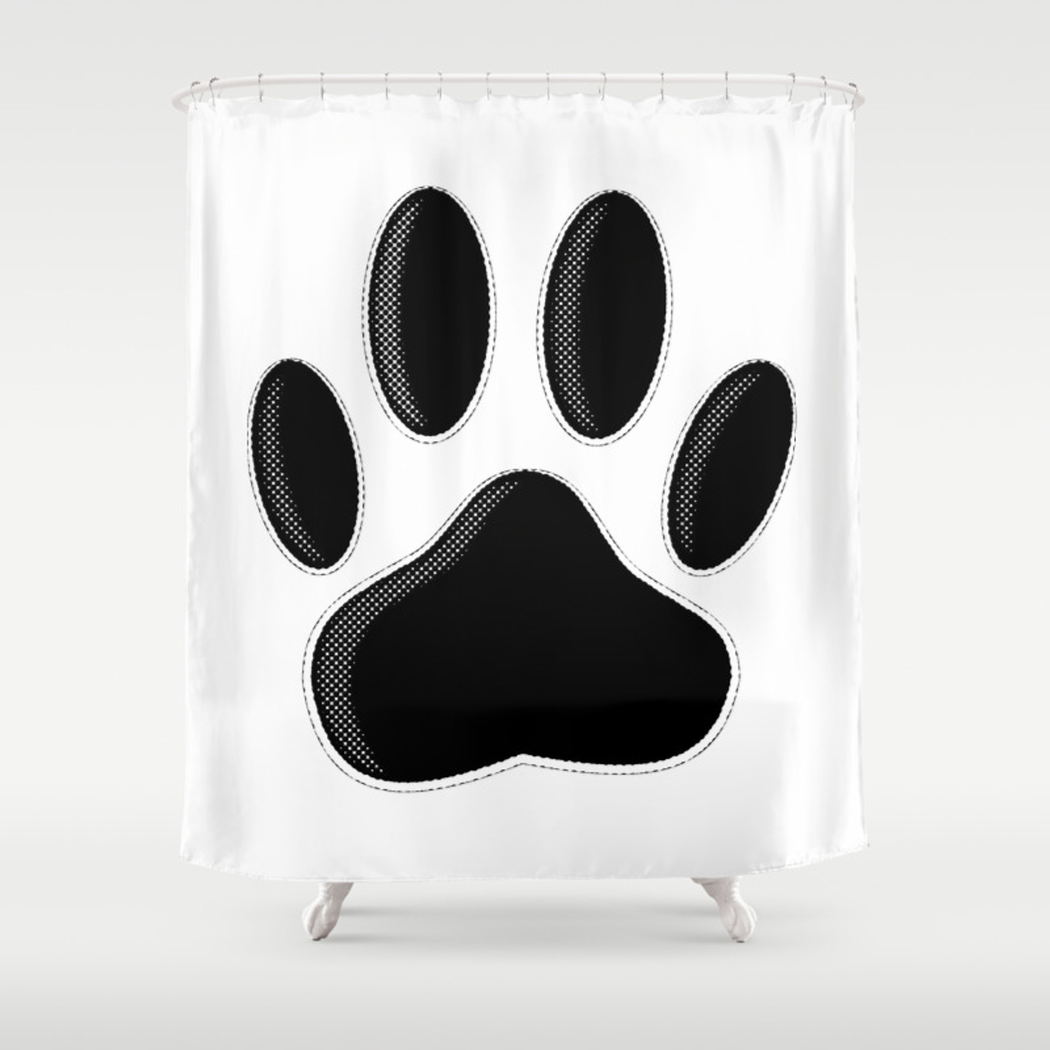 Detail Dog Paw Print Curtains Nomer 33