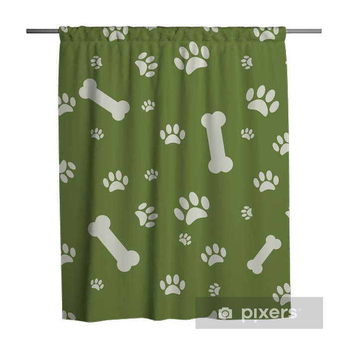 Detail Dog Paw Print Curtains Nomer 46