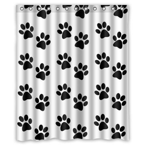 Detail Dog Paw Print Curtains Nomer 53