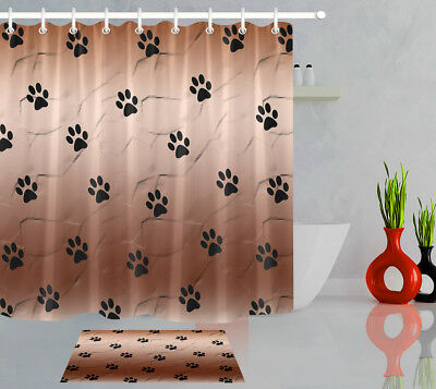 Detail Dog Paw Print Curtains Nomer 59