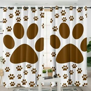 Detail Dog Paw Print Curtains Nomer 10