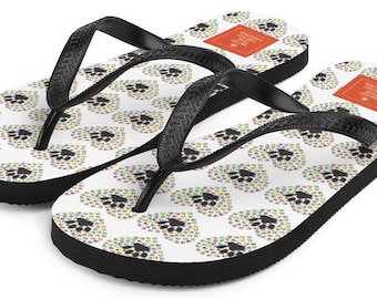 Detail Dog Paw Print Flip Flops Nomer 25