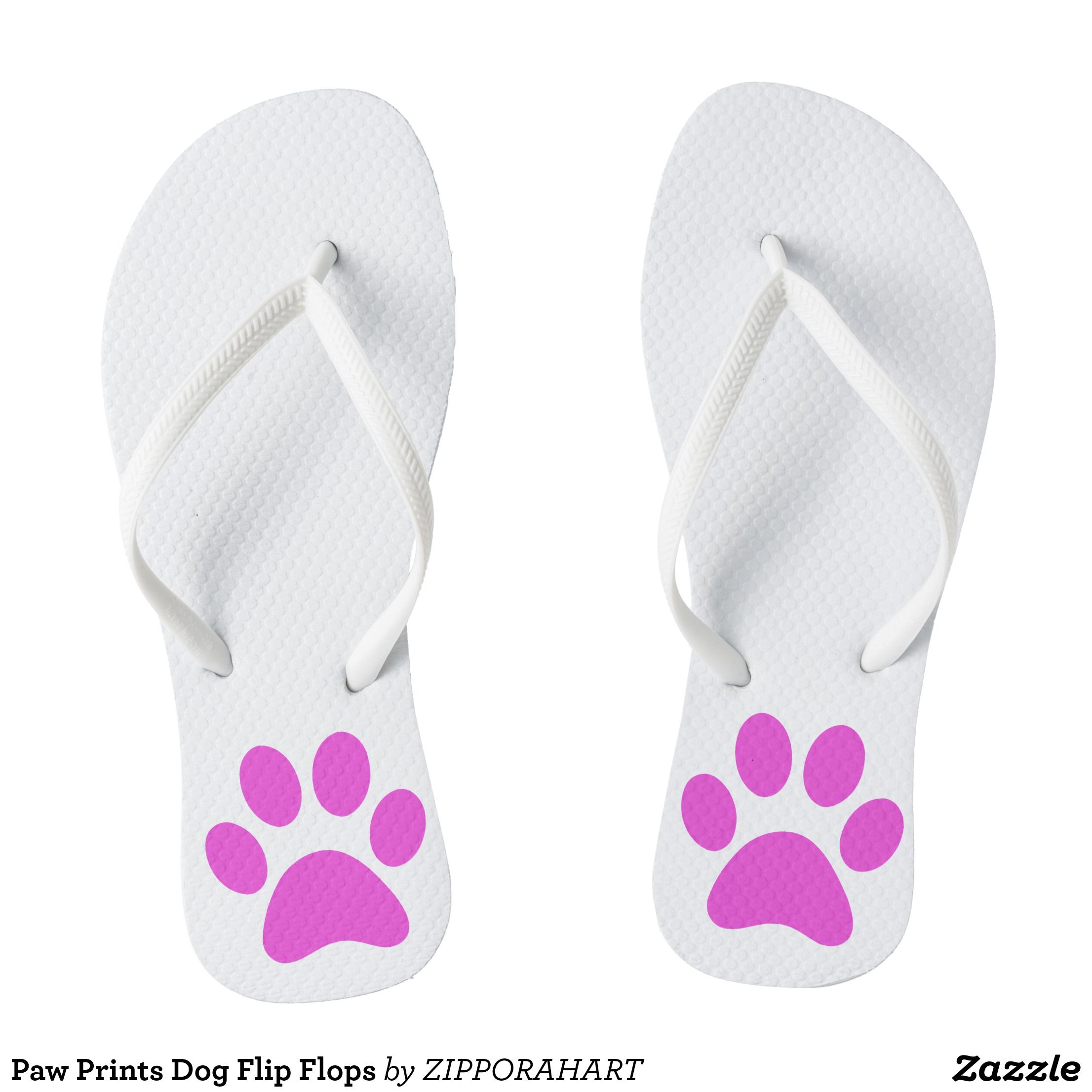 Detail Dog Paw Print Flip Flops Nomer 31