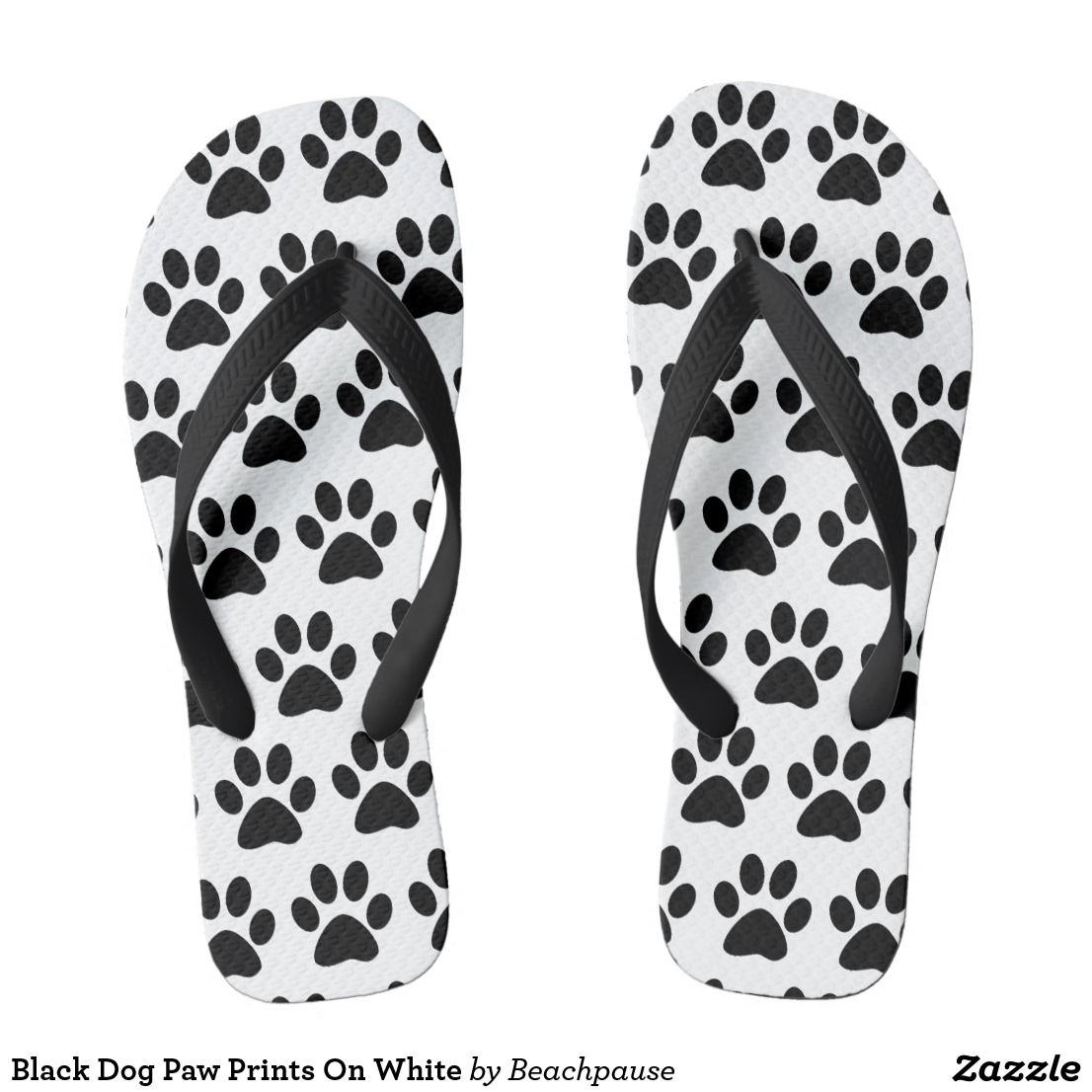 Detail Dog Paw Print Flip Flops Nomer 9