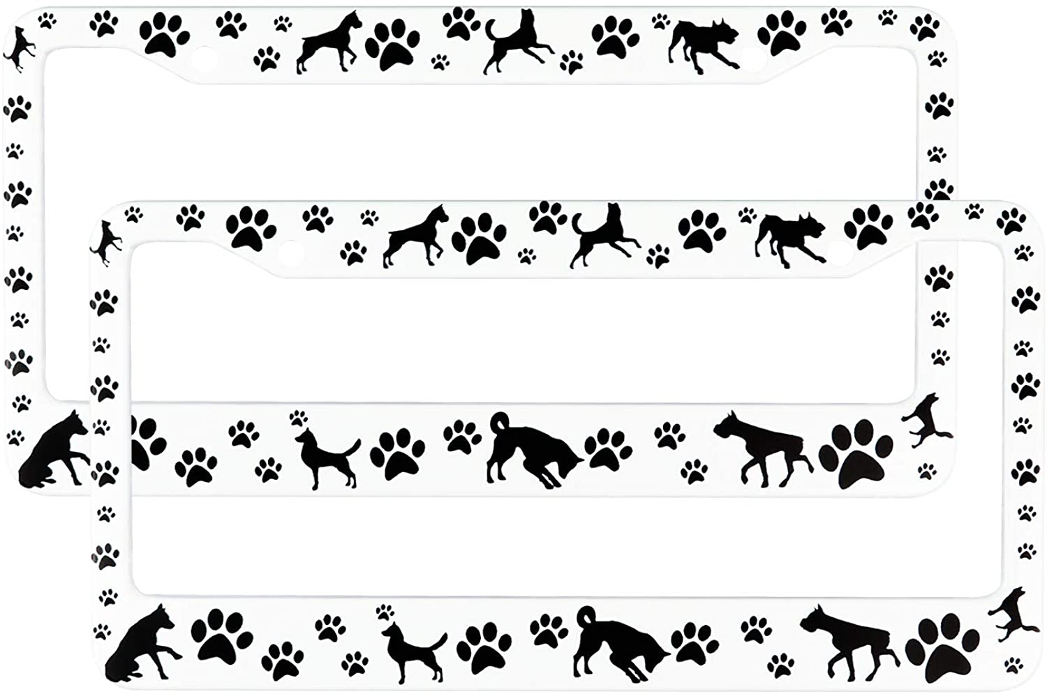 Detail Dog Paw Print License Plate Frame Nomer 21