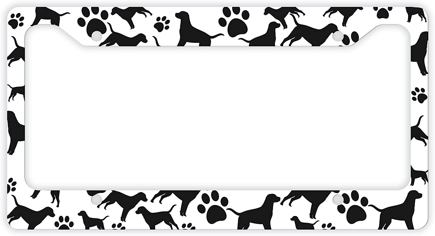 Detail Dog Paw Print License Plate Frame Nomer 23