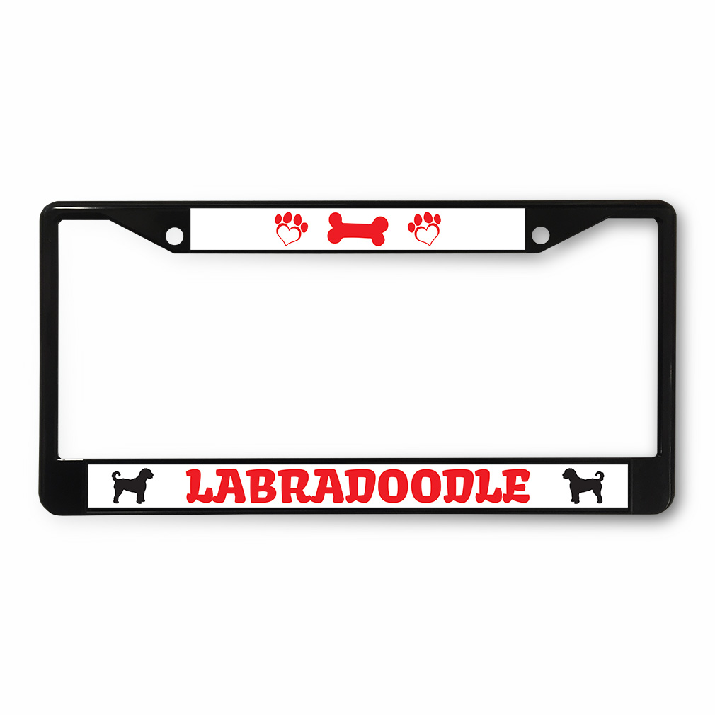 Detail Dog Paw Print License Plate Frame Nomer 5