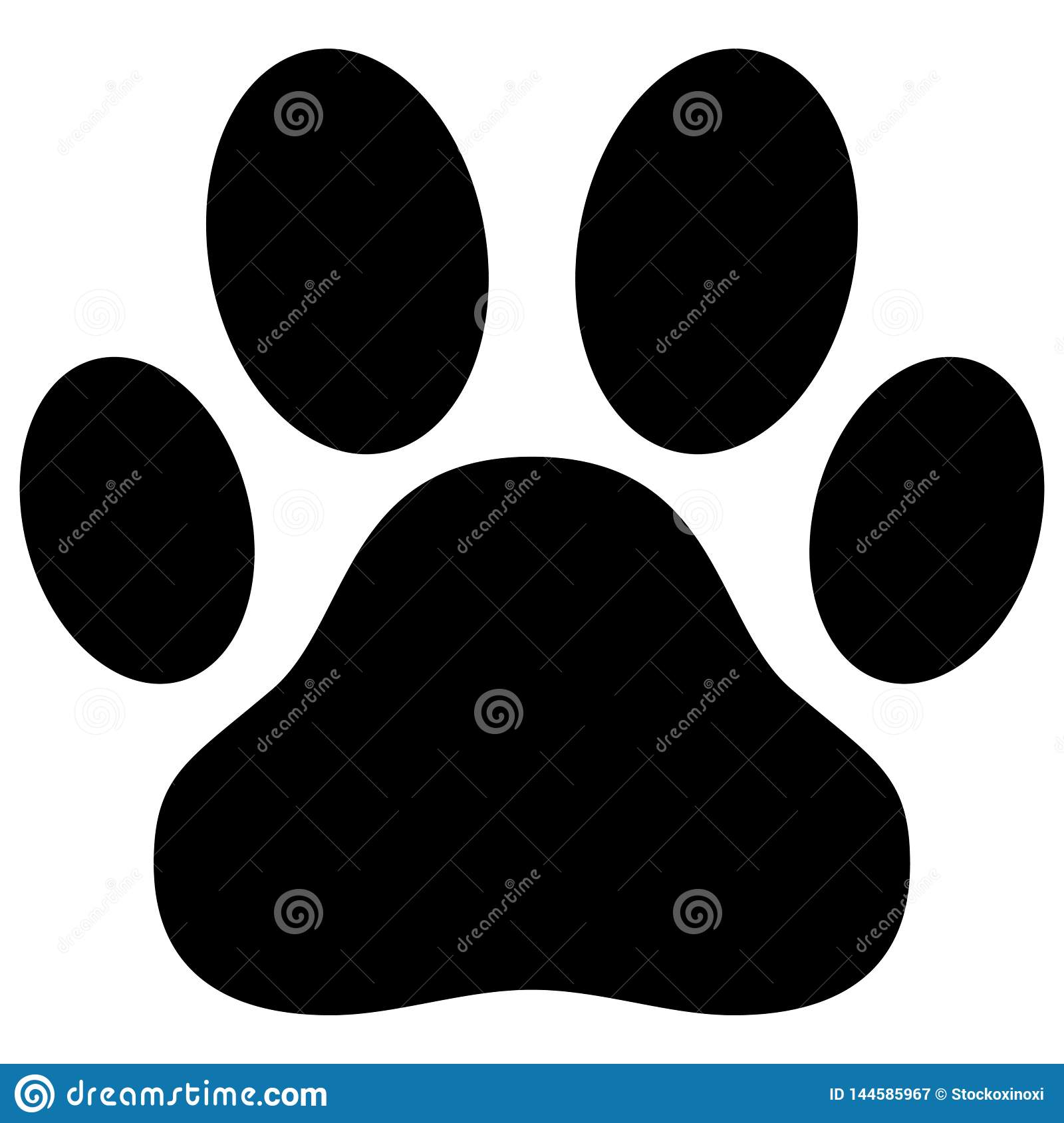 Detail Dog Paw Vector Nomer 2