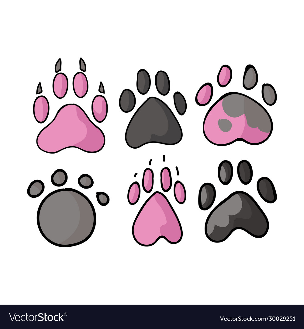 Detail Dog Paw Vector Nomer 30