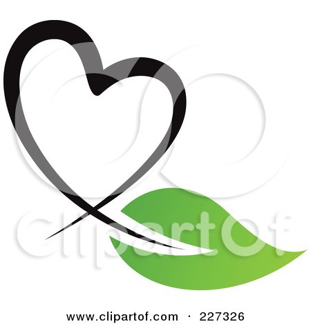 Detail Leaf Heart Logo Nomer 2