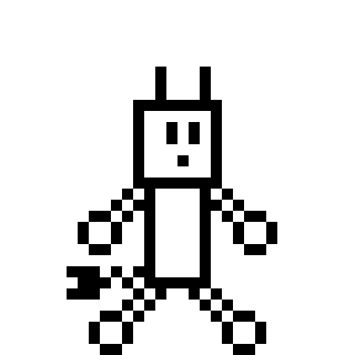 Detail Pixel Art Stickman Nomer 10