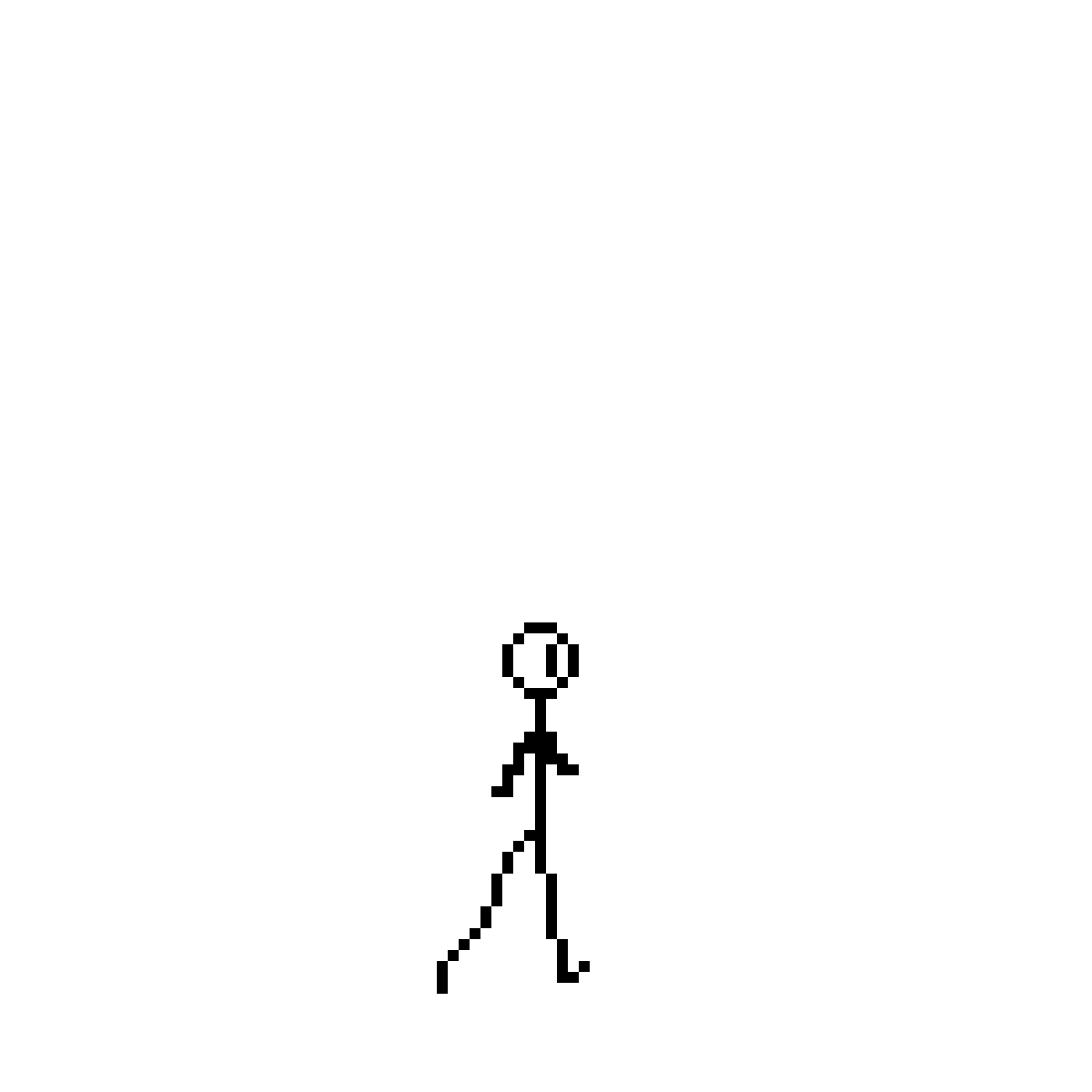 Detail Pixel Art Stickman Nomer 13
