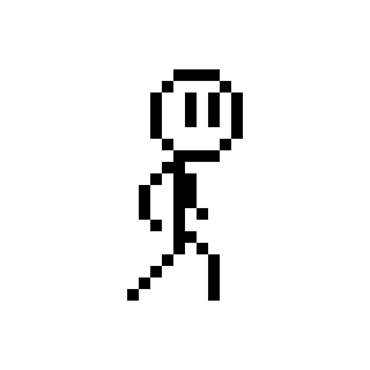 Detail Pixel Art Stickman Nomer 2