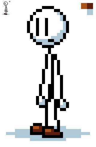 Detail Pixel Art Stickman Nomer 17