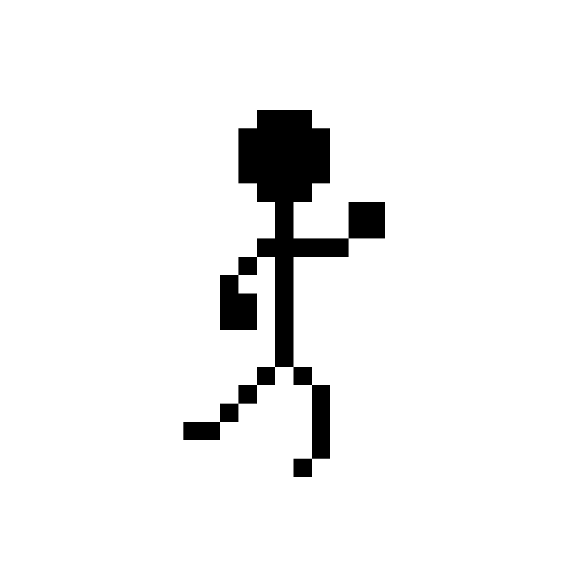 Detail Pixel Art Stickman Nomer 7