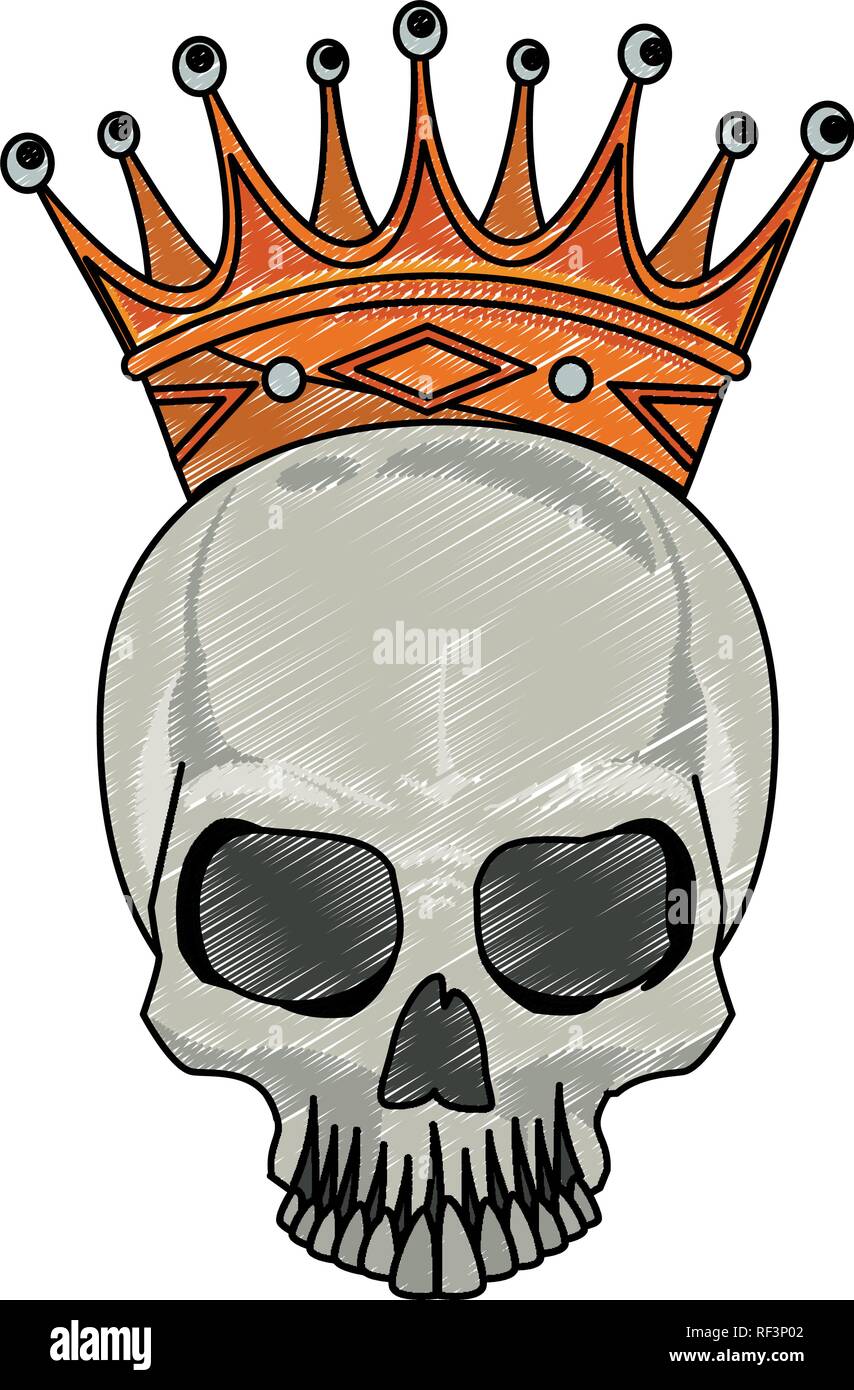 Detail Skull With Crown Tattoo Nomer 9