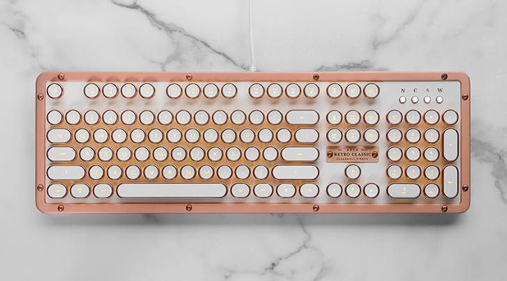 Detail Rose Gold Typewriter Keyboard Nomer 4