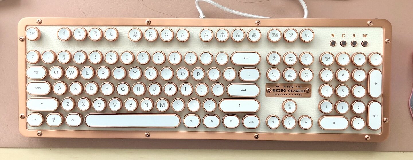 Detail Rose Gold Typewriter Keyboard Nomer 32