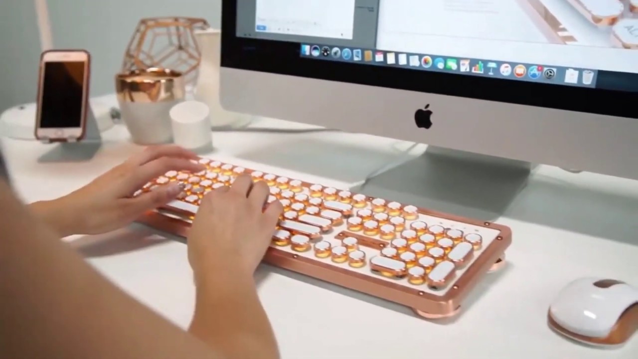 Detail Rose Gold Typewriter Keyboard Nomer 40