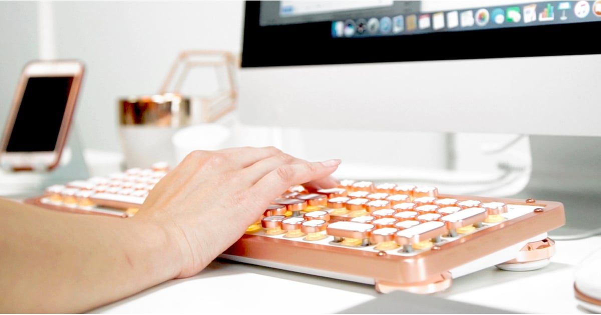 Detail Rose Gold Typewriter Keyboard Nomer 10