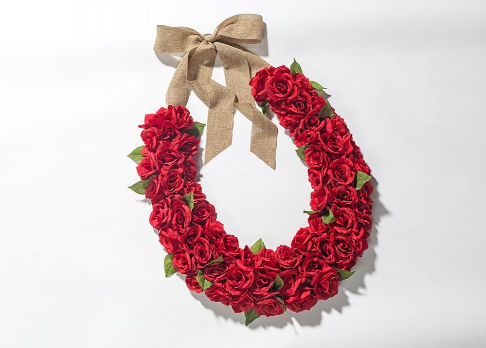 Detail Rose Horseshoe Wreath Nomer 3