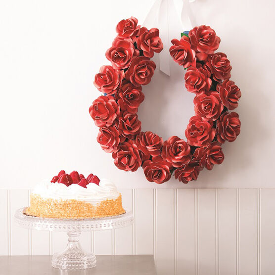 Detail Rose Horseshoe Wreath Nomer 27