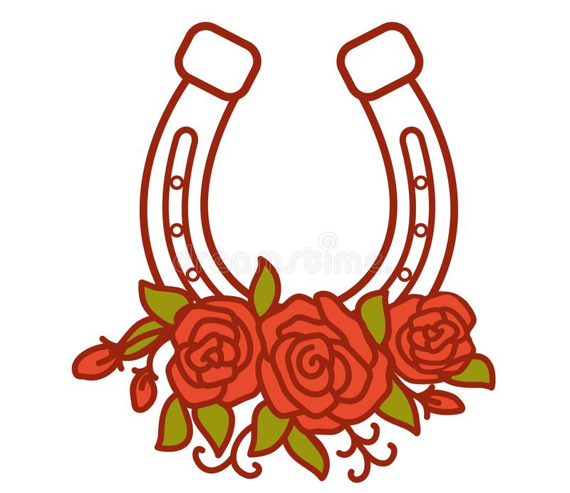 Detail Rose Horseshoe Wreath Nomer 35