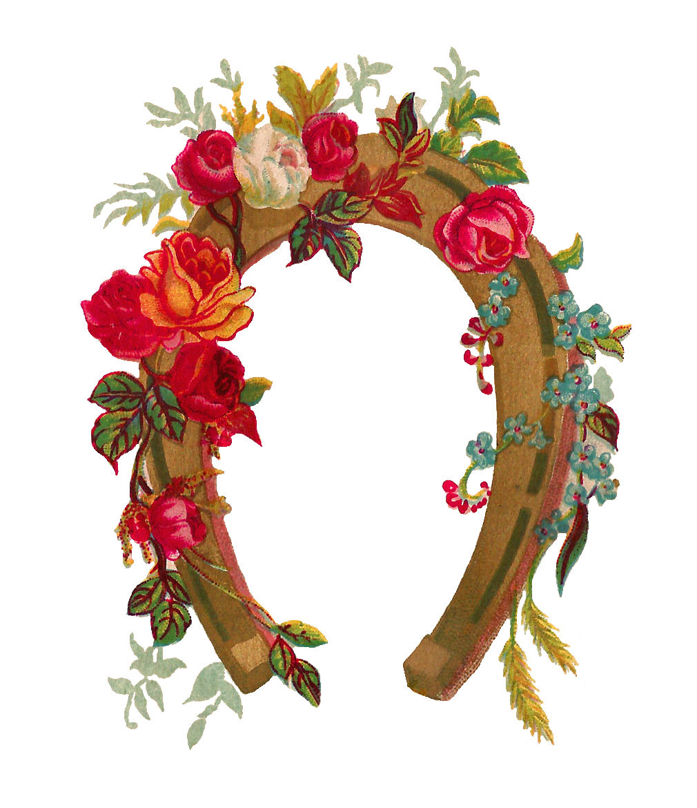 Detail Rose Horseshoe Wreath Nomer 38