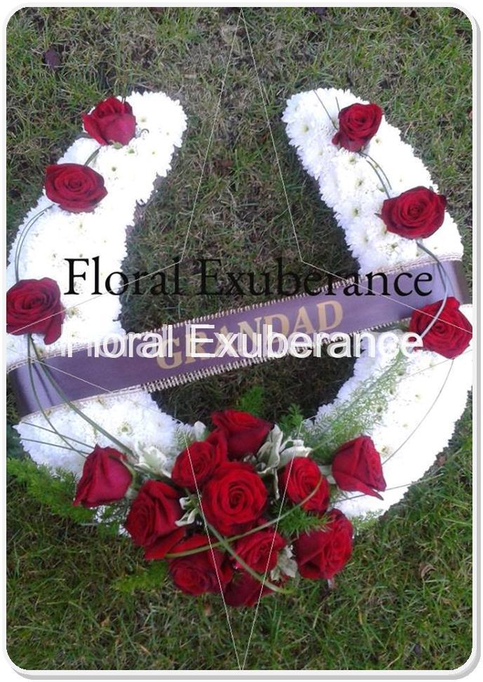 Detail Rose Horseshoe Wreath Nomer 42