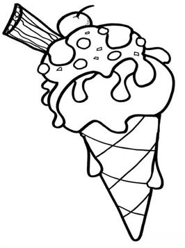 Detail Ausmalbild Eisbecher Nomer 21