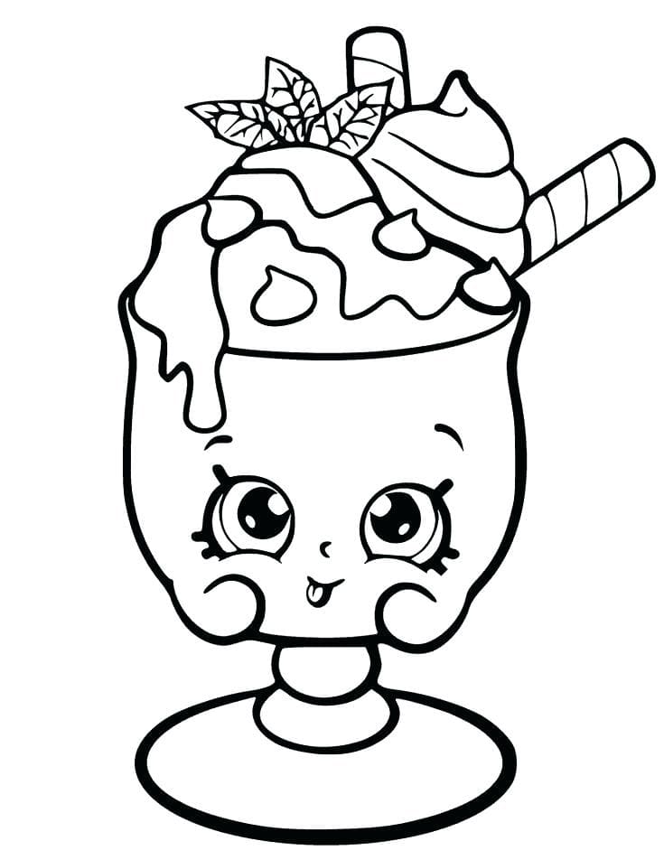 Detail Ausmalbild Eisbecher Nomer 3