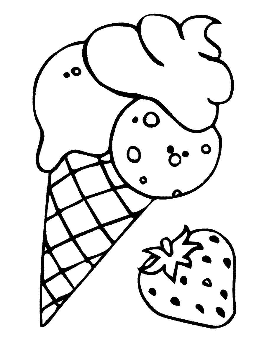 Detail Ausmalbild Eisbecher Nomer 5