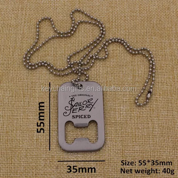 Detail Dog Tag Bottle Opener Necklace Nomer 48