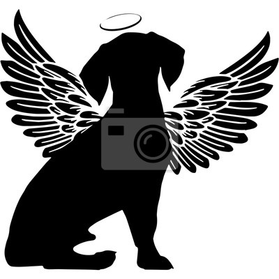 Detail Dog With Angel Wings Silhouette Nomer 20