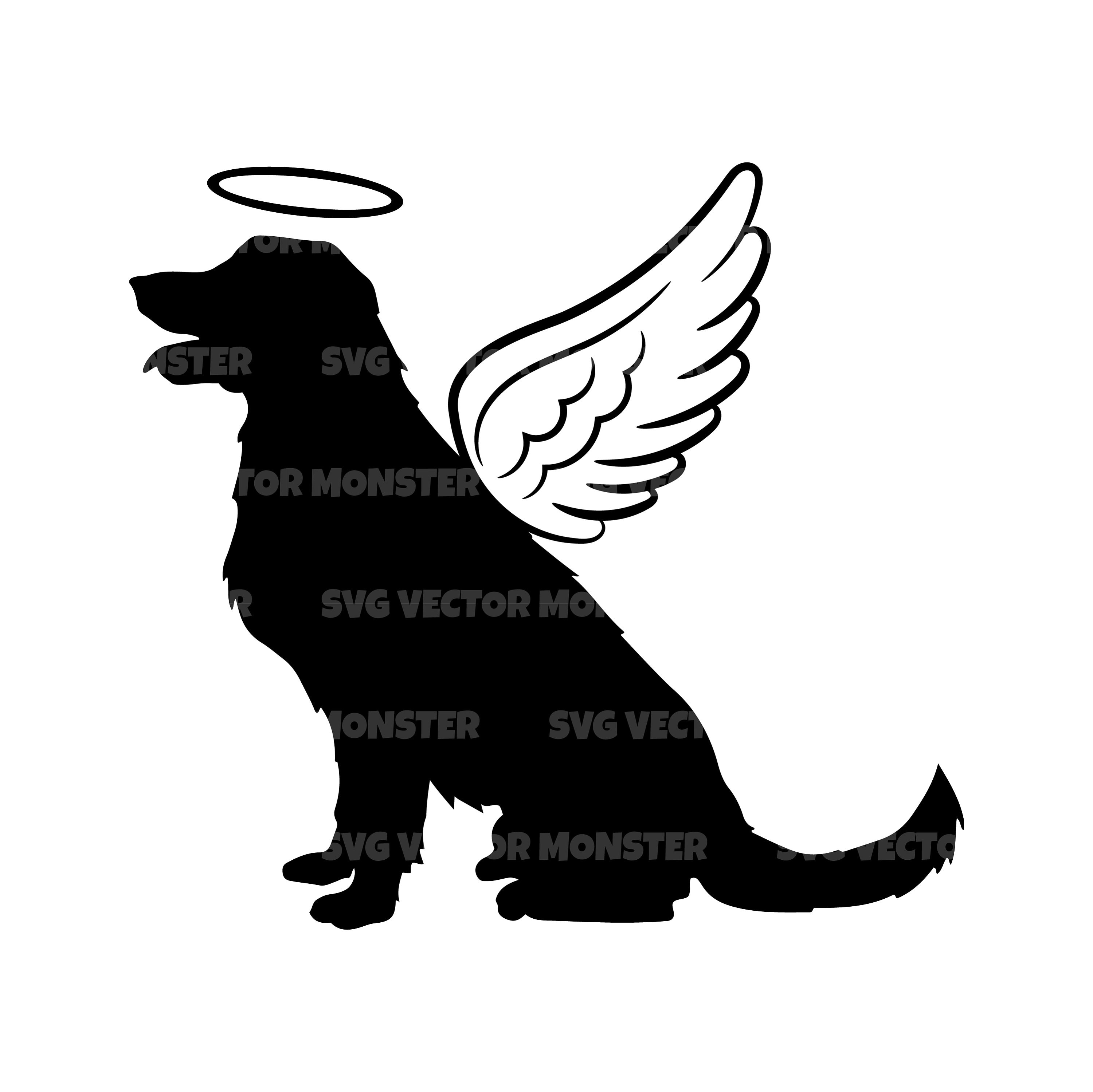 Detail Dog With Angel Wings Silhouette Nomer 23