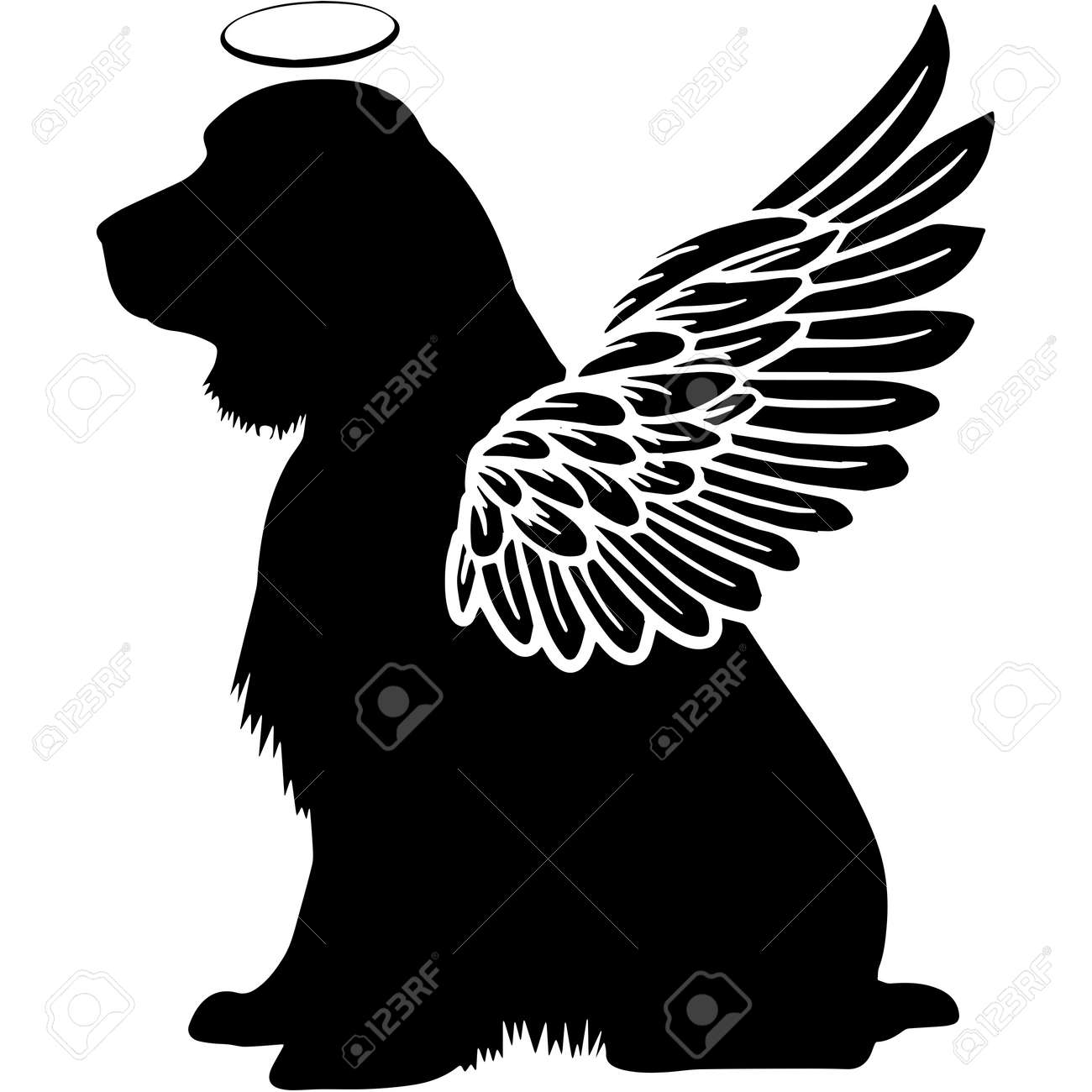 Detail Dog With Angel Wings Silhouette Nomer 28
