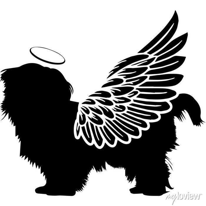Detail Dog With Angel Wings Silhouette Nomer 31