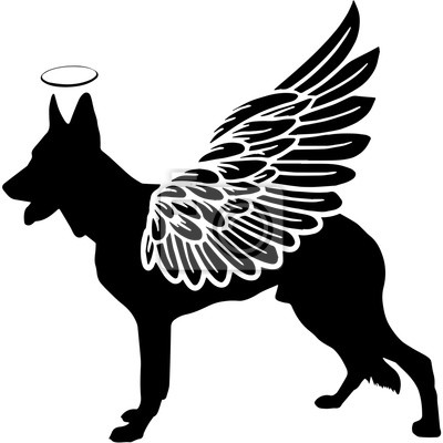Detail Dog With Angel Wings Silhouette Nomer 35