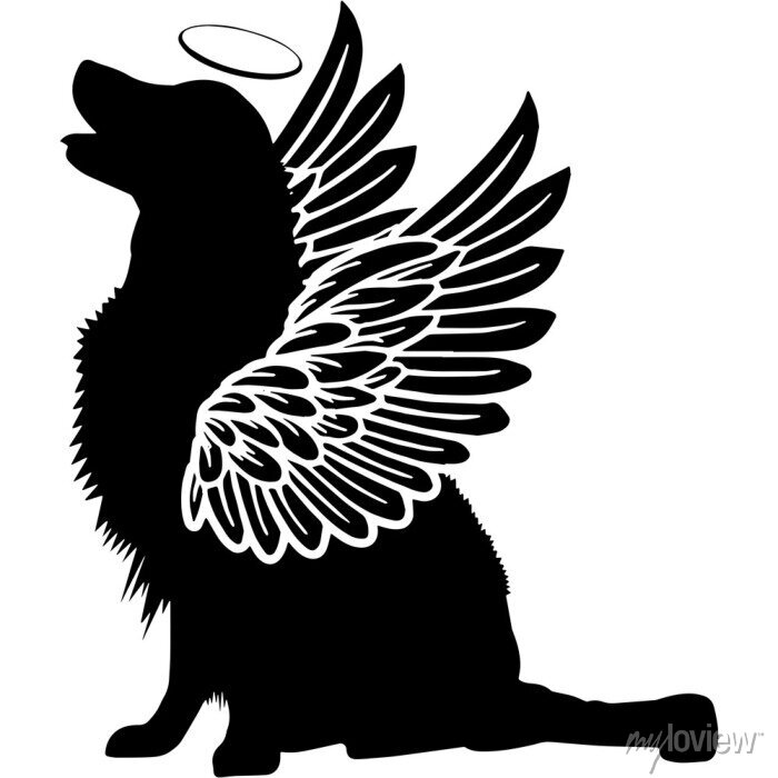 Detail Dog With Angel Wings Silhouette Nomer 5