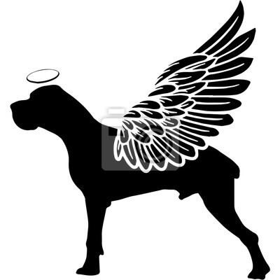 Detail Dog With Angel Wings Silhouette Nomer 44